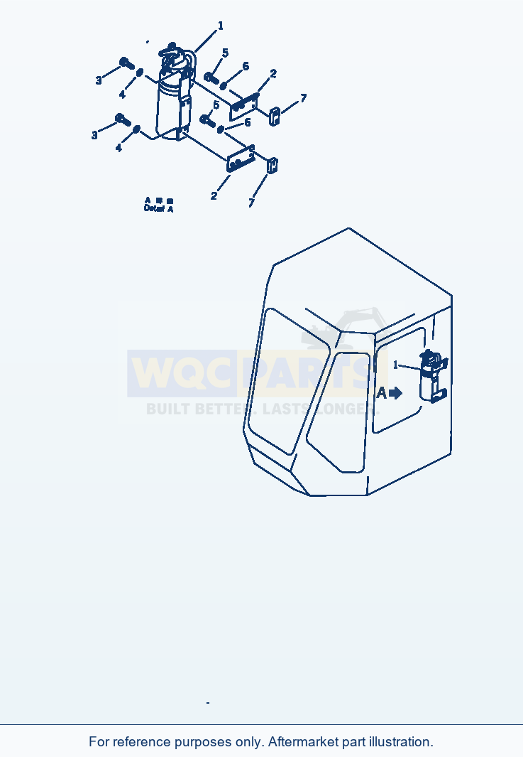 Komatsu WA320-1 Extinguisher (For Cab)(#20001-) Serial 10001-UP parts diagram