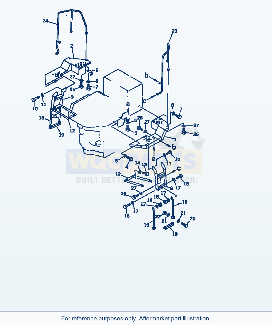 Komatsu WA320-1 Fender And Ladder (Without Cab)(#10001-19999) parts diagram