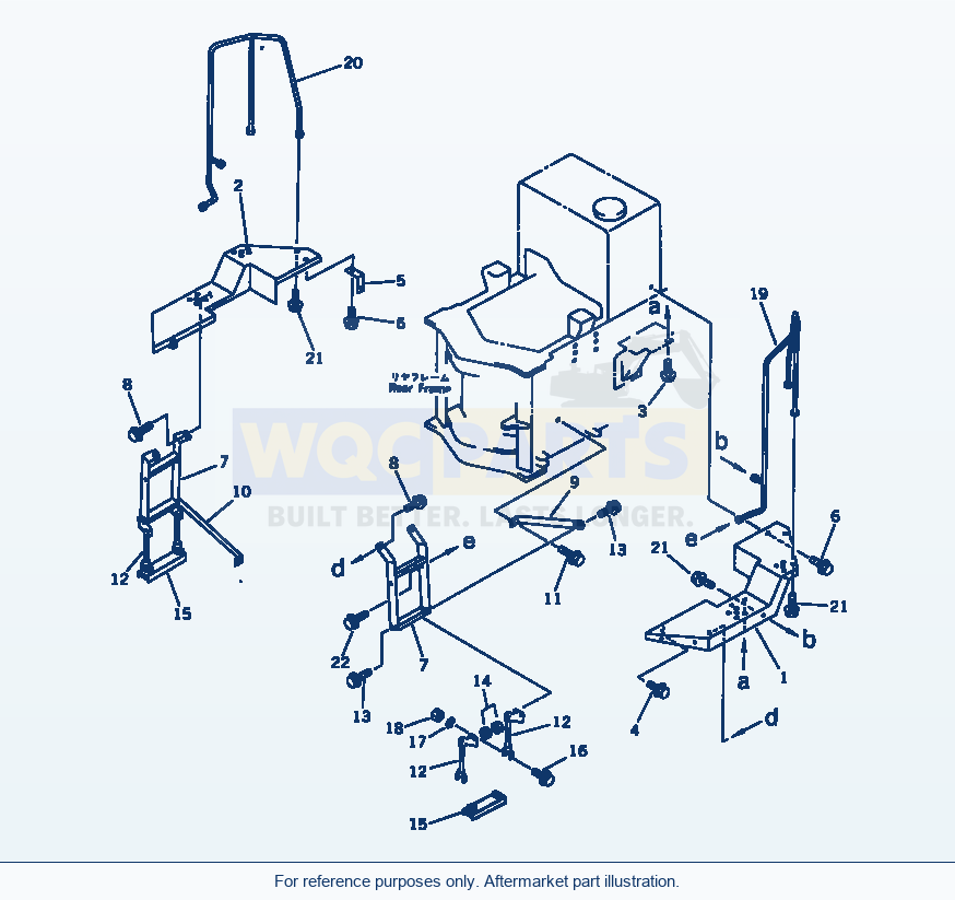 Komatsu WA320-1 Fender And Ladder (Without Cab)(#20001-) parts diagram