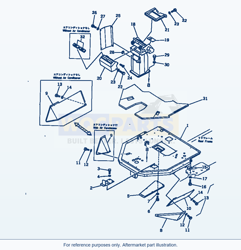Komatsu WA320-1 Floor Frame And Dashboard(#10001-19999) parts diagram