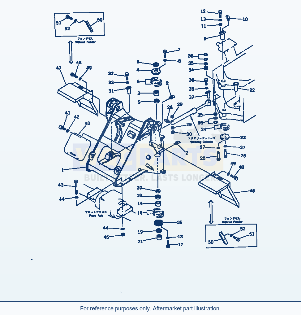 Komatsu WA320-1 Front Frame(#10001-19999) parts diagram