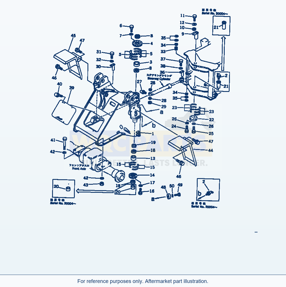 Komatsu WA320-1 Front Frame(#20001-) Serial 10001-UP parts diagram