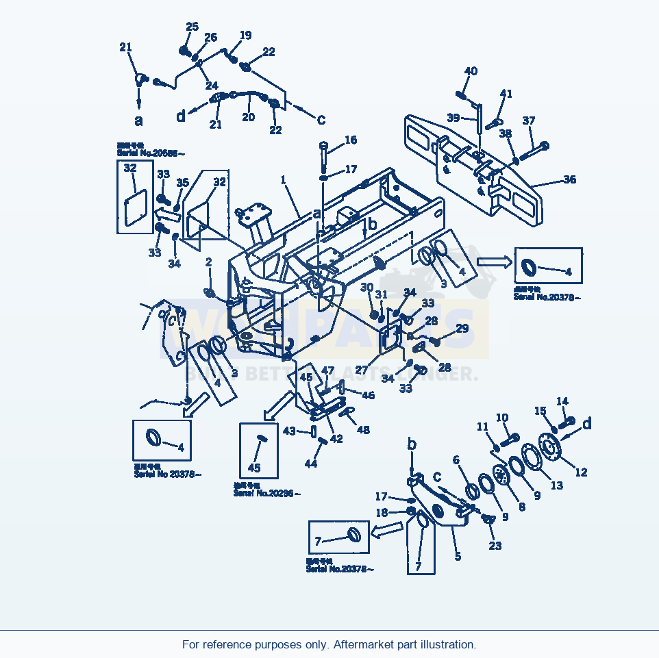 Komatsu WA320-1 Rear Frame(#10001-19999) parts diagram