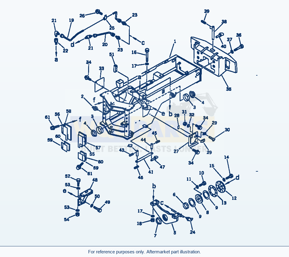 Komatsu WA320-1 Rear Frame (Noise Suppression For Ec)(#20001-) parts diagram