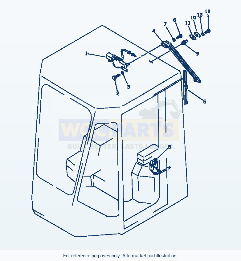Komatsu WA320-1 Rear Wiper(#20001-) Serial 10001-UP parts diagram