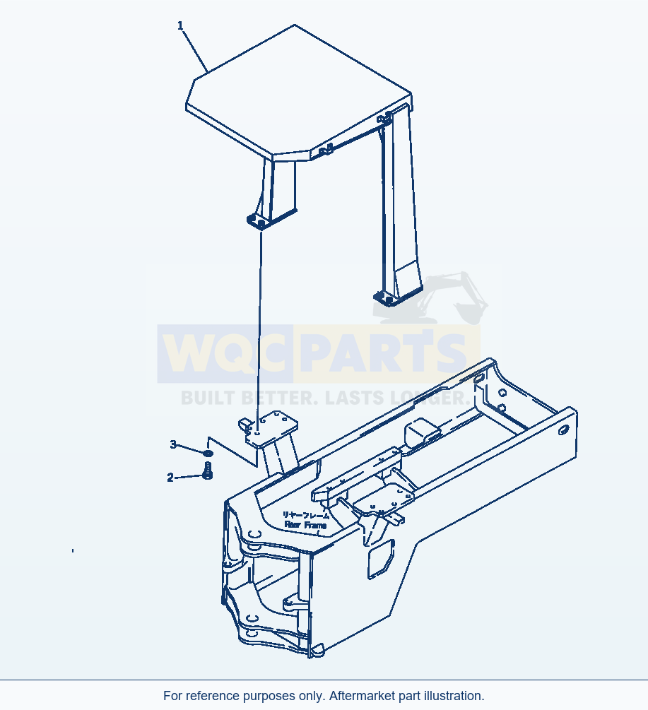Komatsu WA320-1 Rops Canopy (For U.S.A.) parts diagram