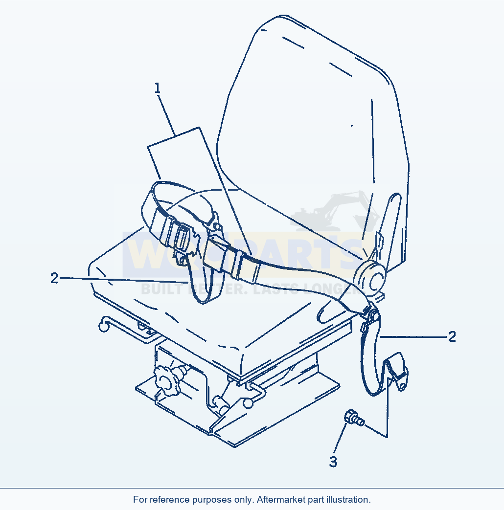 Komatsu WA320-1 Seat Belt Serial 10001-UP parts diagram
