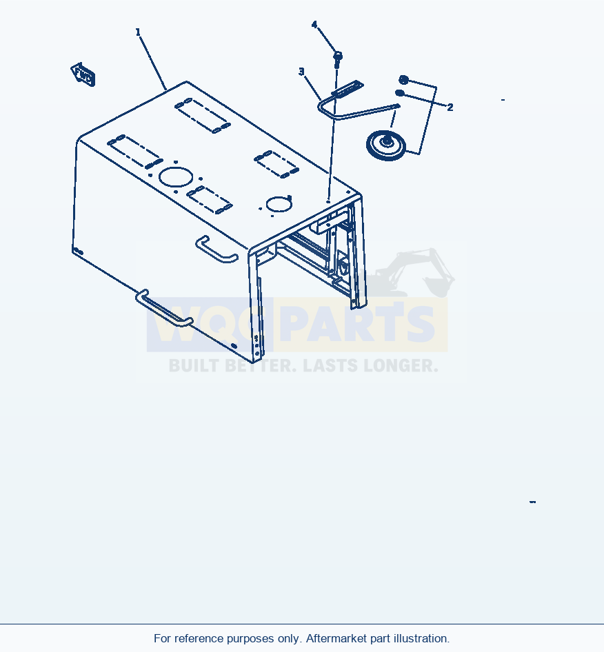 Komatsu WA320-1 Under Mirror(#20001-) Serial 10001-UP parts diagram