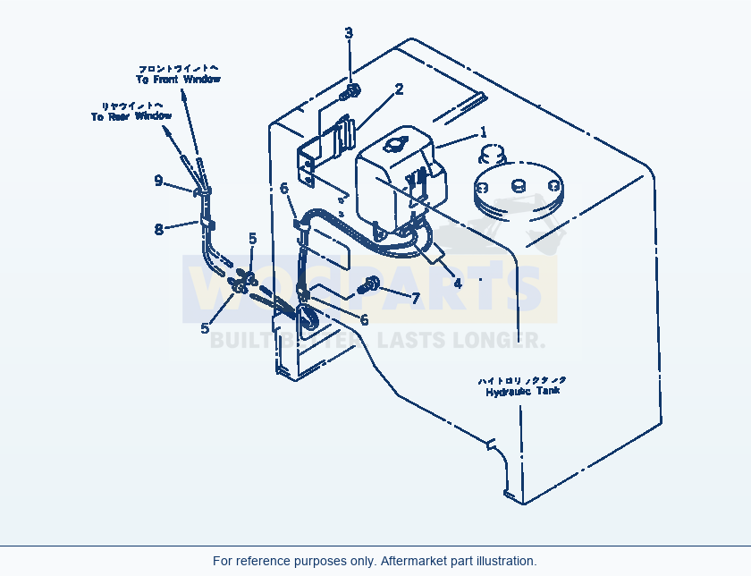 Komatsu WA320-1 Window Washer(#20001-) Serial 10001-UP parts diagram