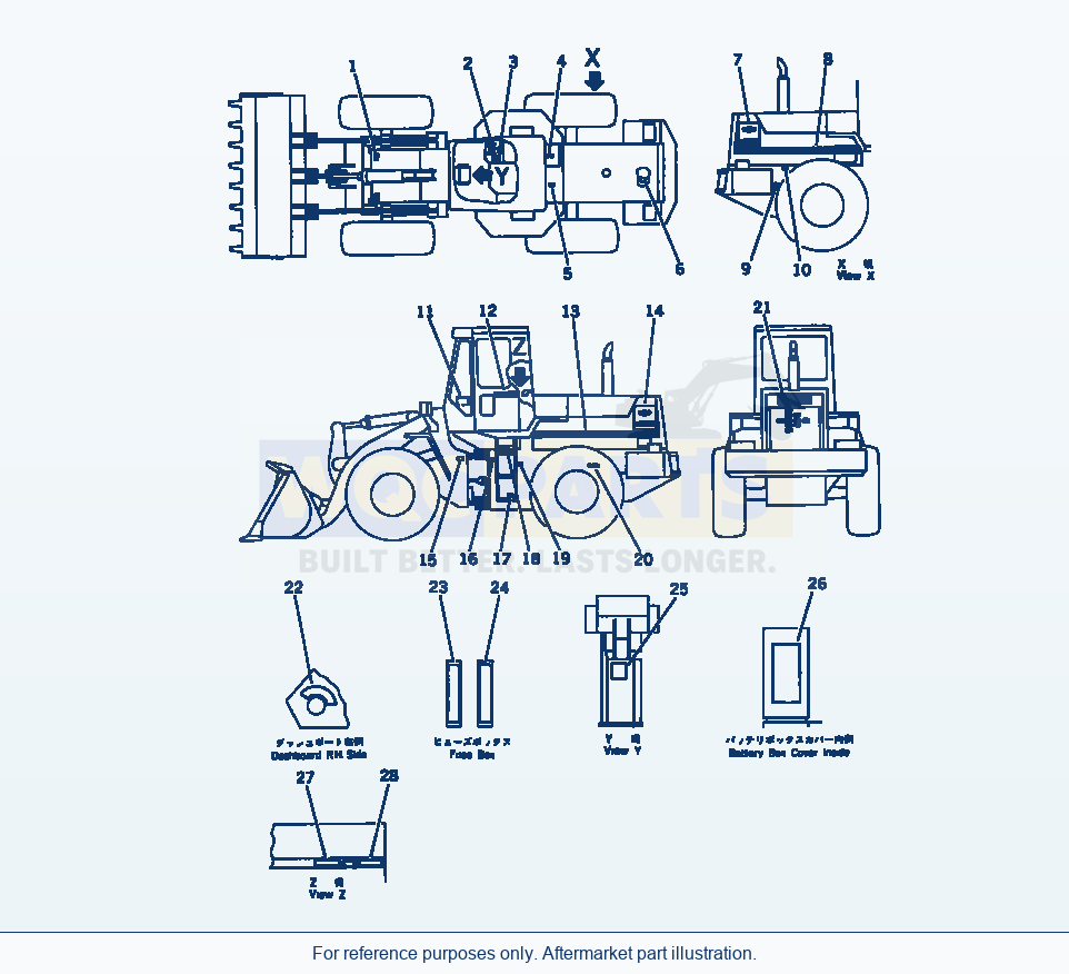 Komatsu WA320-1 Marks And Plates (English)(#10001-19999) parts diagram