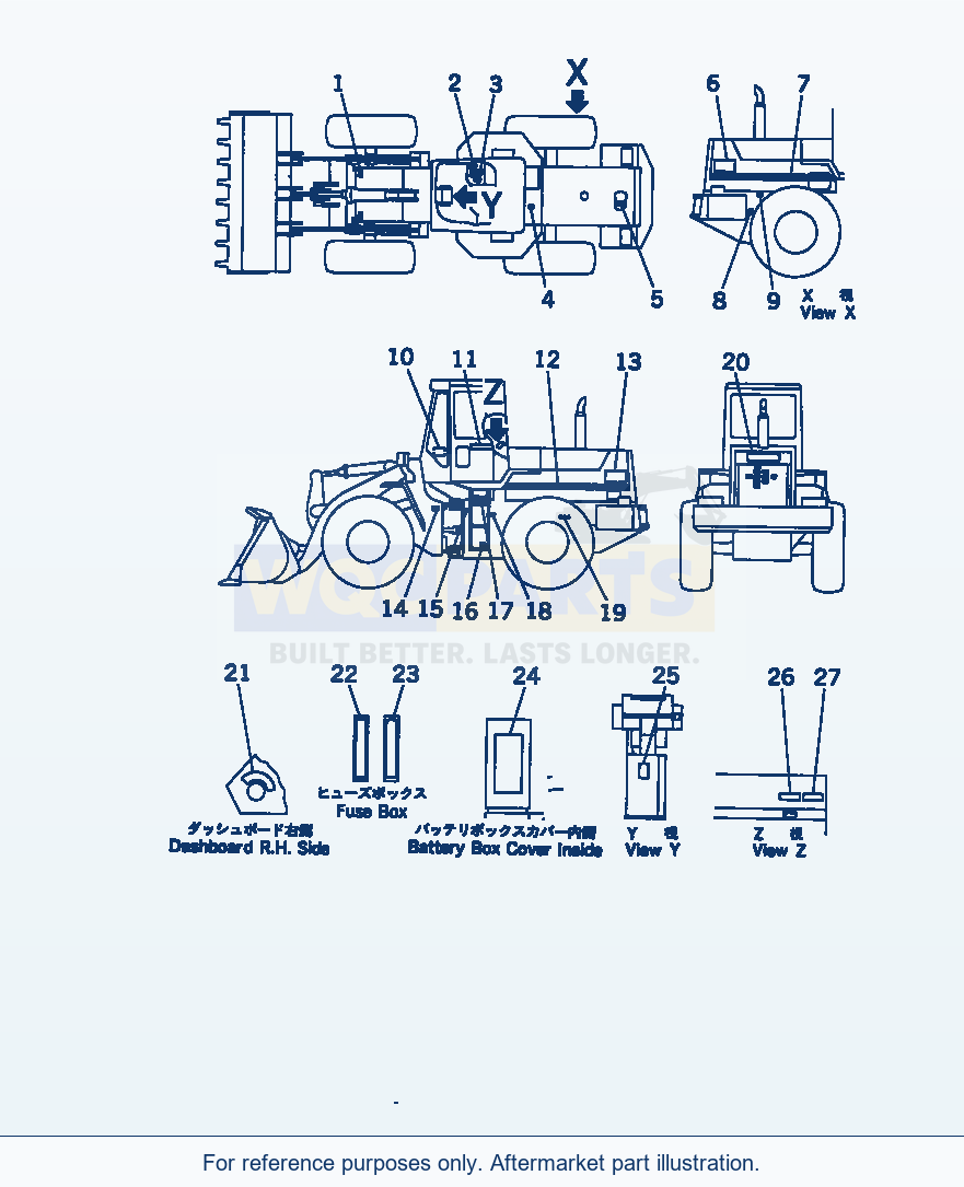 Komatsu WA320-1 Marks And Plates (French-English)(#20742-) parts diagram