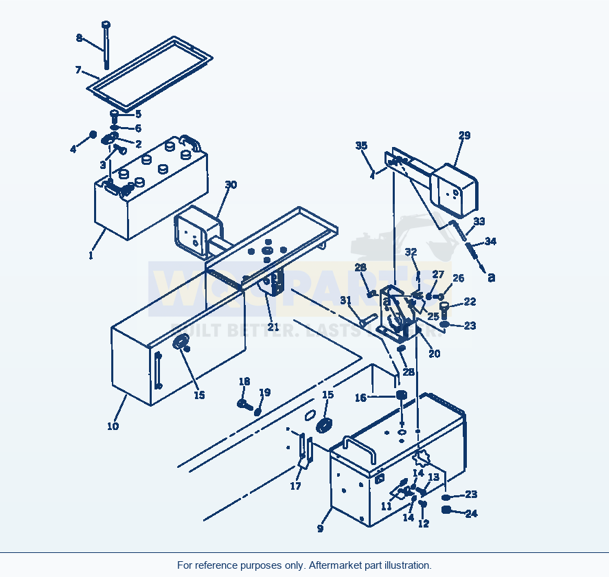Komatsu WA320-1 Battery (Tbg/Abe Spec.)(#10001-19999) parts diagram