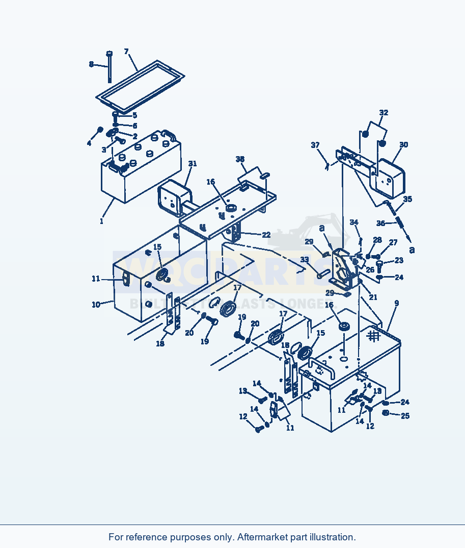 Komatsu WA320-1 Battery (Tbg/Abe Spec.)(#20001-) parts diagram