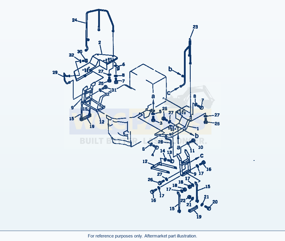Komatsu WA320-1 Fender And Ladder (Tbg/Abe Spec.)(#10001-19999) parts diagram