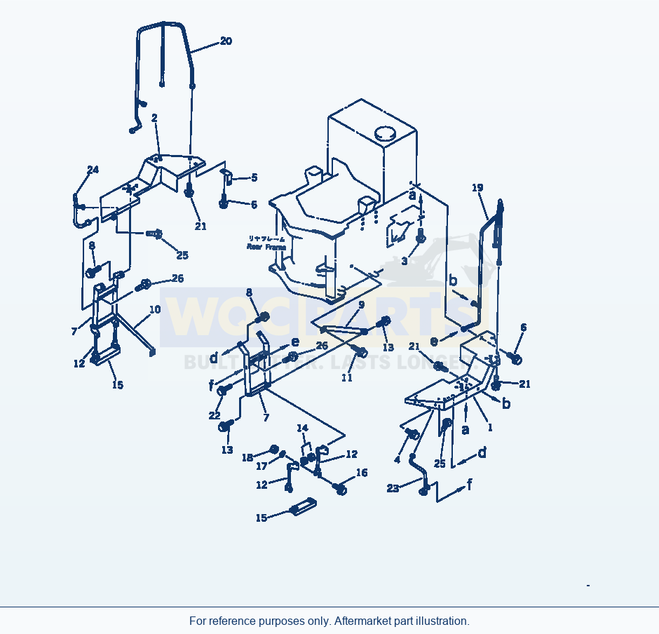 Komatsu WA320-1 Fender And Ladder (Tbg/Abe Spec.)(#20001-) parts diagram