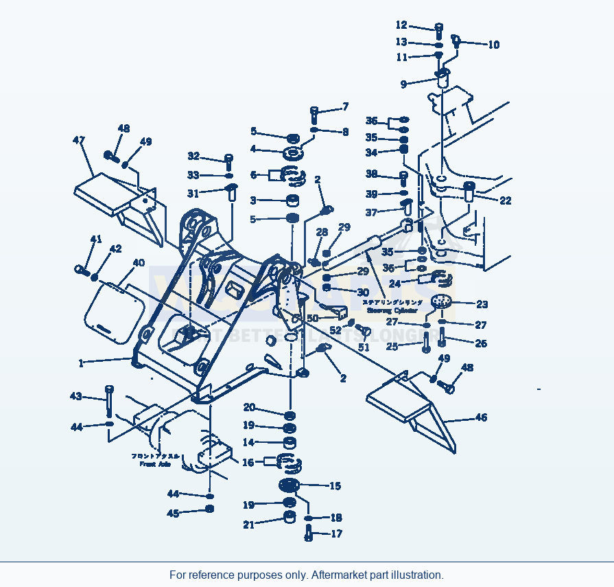 Komatsu WA320-1 Front Frame (Tbg/Abe Spec.)(#10001-19999) parts diagram