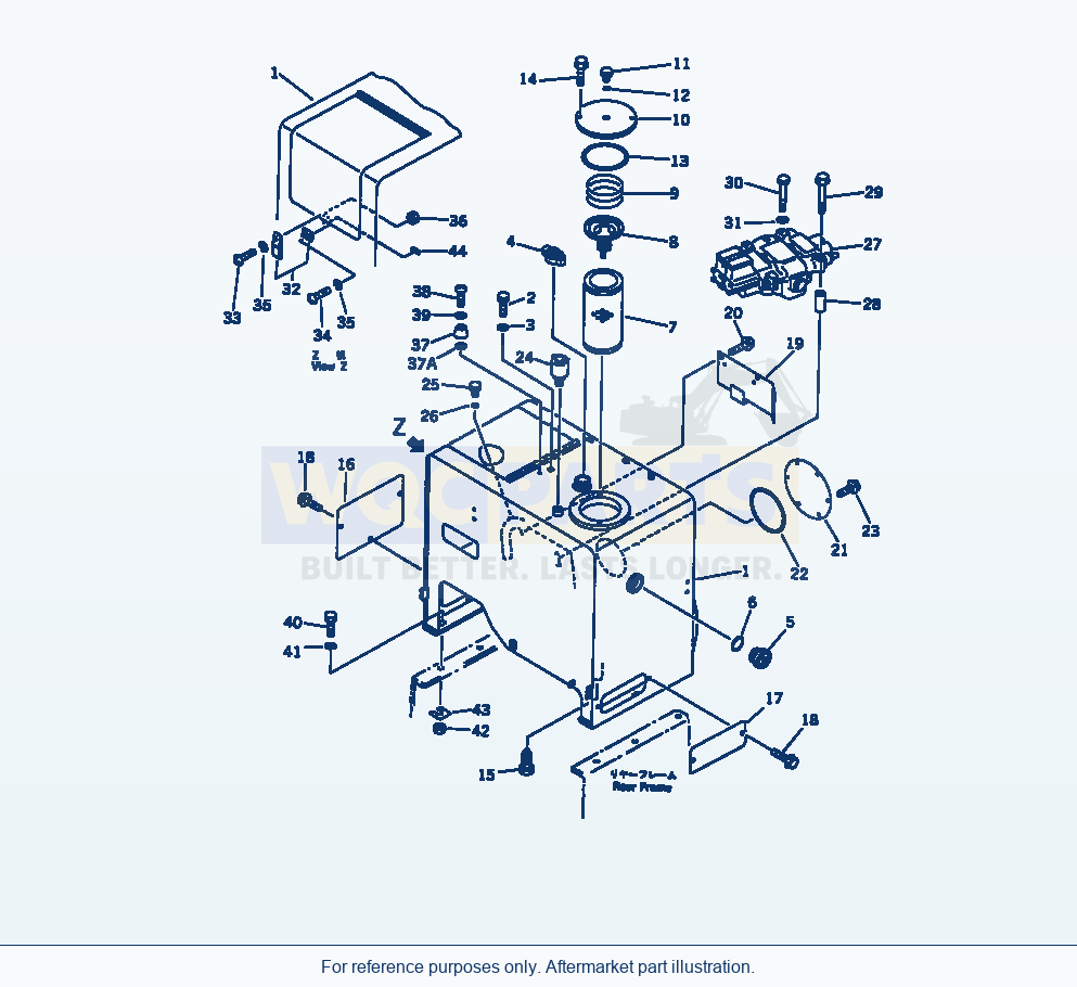 Komatsu WA320-1 Hydraulic Tank (Tbg/Abe Spec.)(#20001-) parts diagram