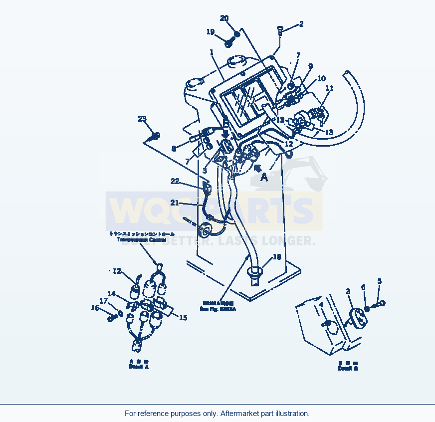 Komatsu WA320-1 Instrument Panel (Tbg/Abe Spec.)(#20001-) parts diagram