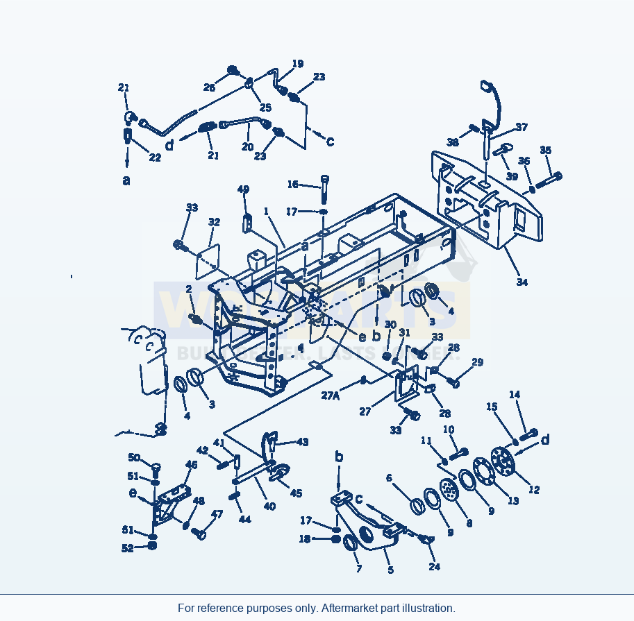 Komatsu WA320-1 Rear Frame (Tbg/Abe Spec.)(#20001-) parts diagram