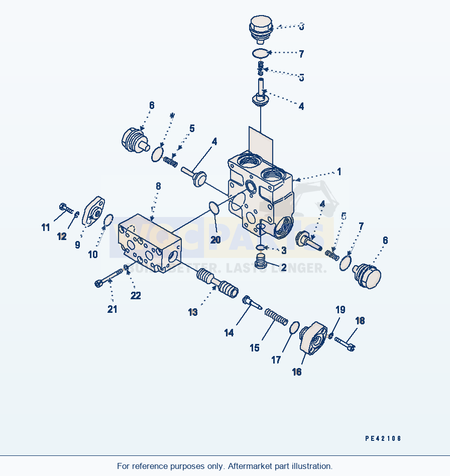 Komatsu WA320-1 Divider Valve(#20001-) parts diagram
