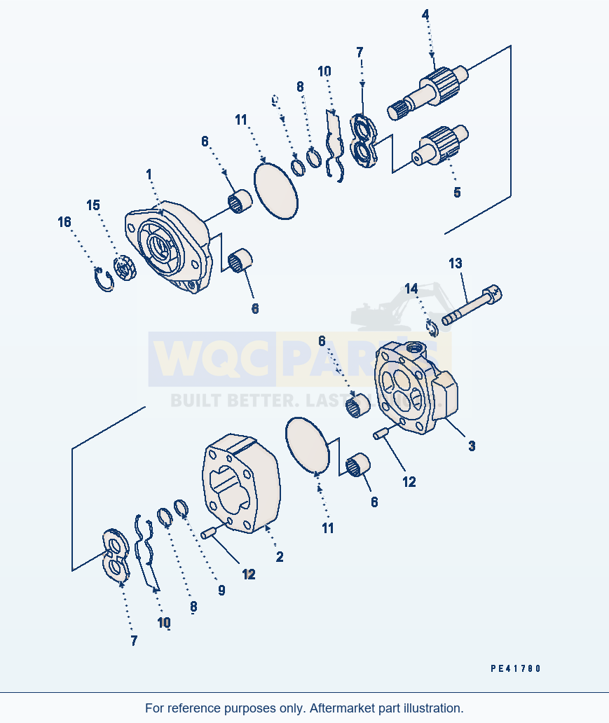 Komatsu WA320-1 Emergency Steering Pump (For U.S.A.)(#20001-) parts diagram