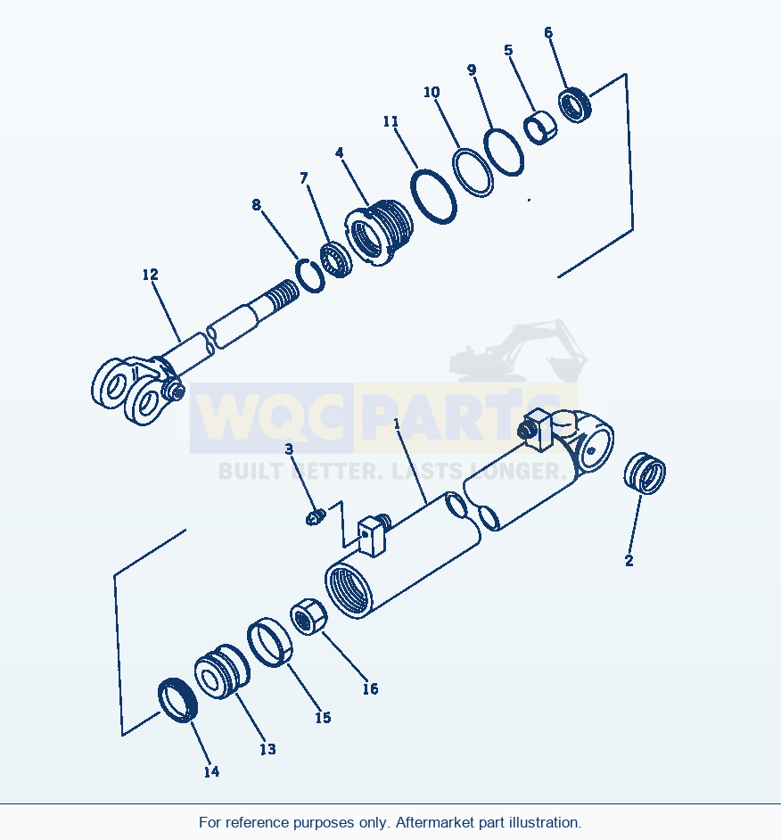 Komatsu WA320-1 Steering Cylinder(#20001-) Serial 10001-UP parts diagram