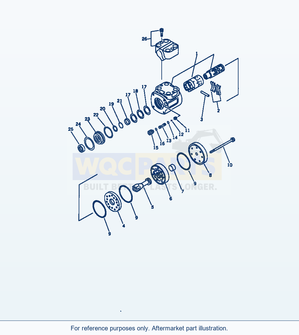 Komatsu WA320-1 Steering Valve(#20001-) Serial 10001-UP parts diagram