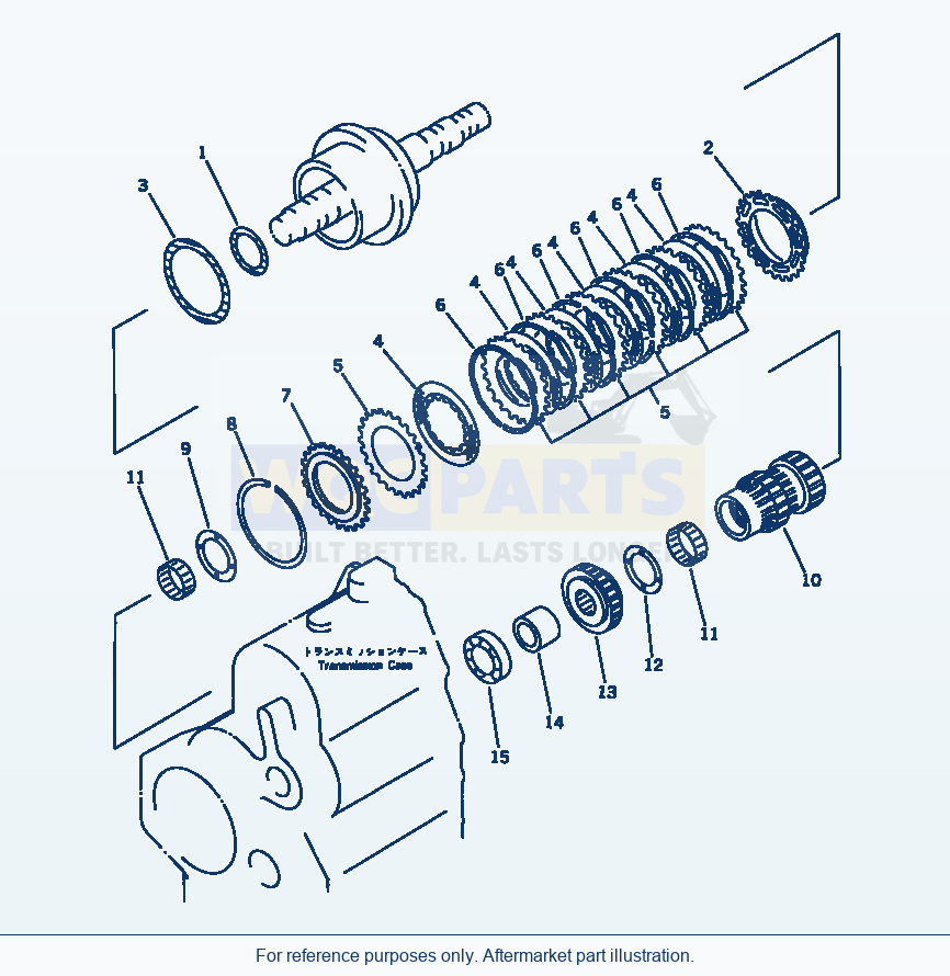 Komatsu WA320-1 1St Clutch Serial 10001-UP parts diagram