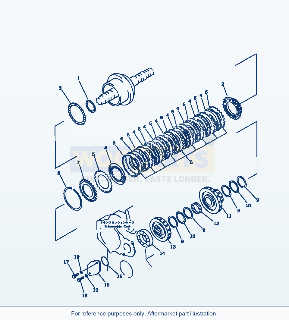 Komatsu WA320-1 2Nd Clutch Serial 10001-UP parts diagram