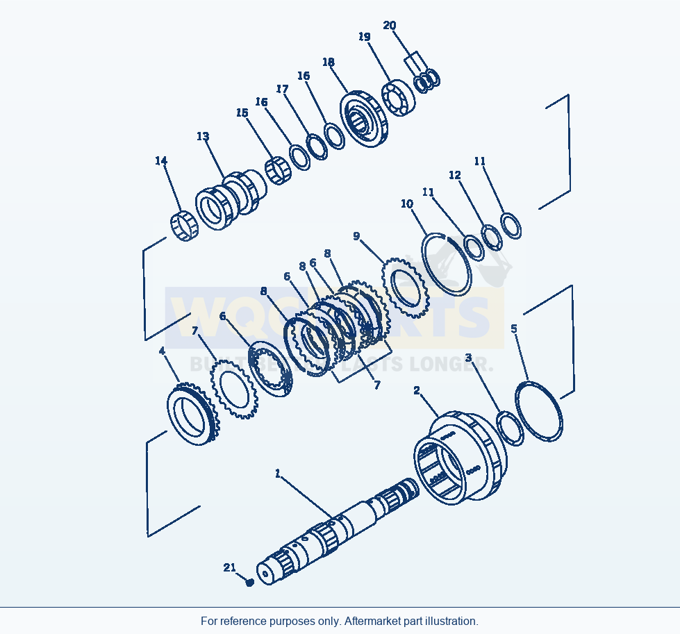 Komatsu WA320-1 4Th Clutch Serial 10001-UP parts diagram