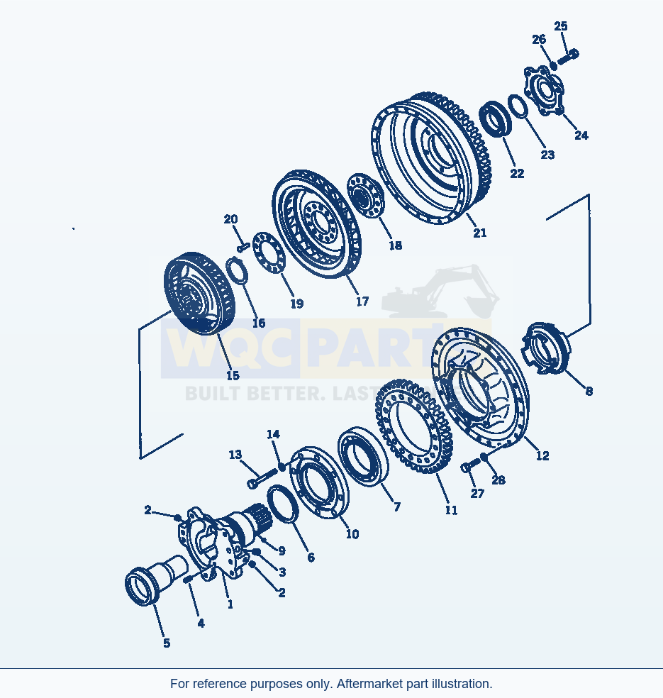 Komatsu WA320-1 Torque Converter Serial 10001-UP parts diagram