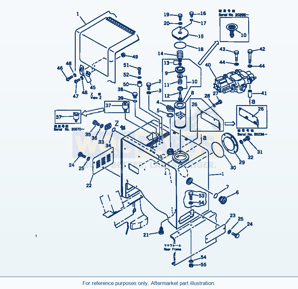 Komatsu WA320-1 Hydraulic Tank(#10001-19999) parts diagram