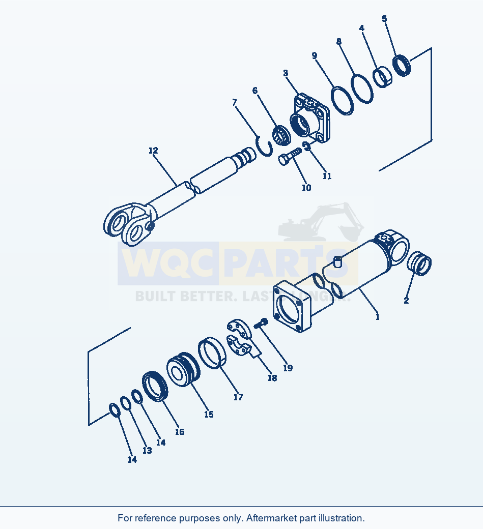 Komatsu WA320-1 Lift Cylinder(#10001-19999) parts diagram