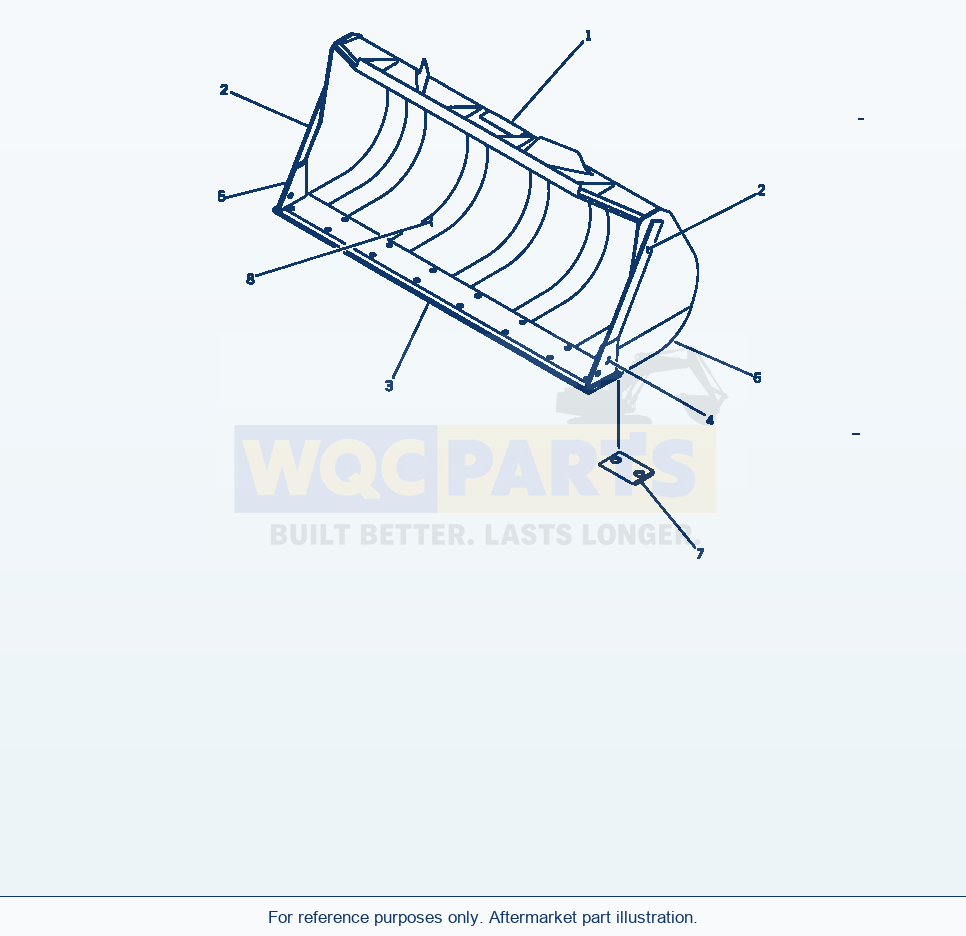 Komatsu WA320-1 Excavating Bucket 2.1m³ Serial 10001-UP parts diagram
