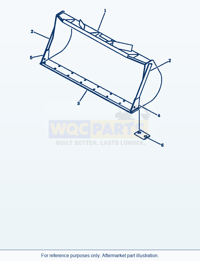 Komatsu WA320-1 Loose Material Bucket 2.4m³ Serial 10001-UP parts diagram
