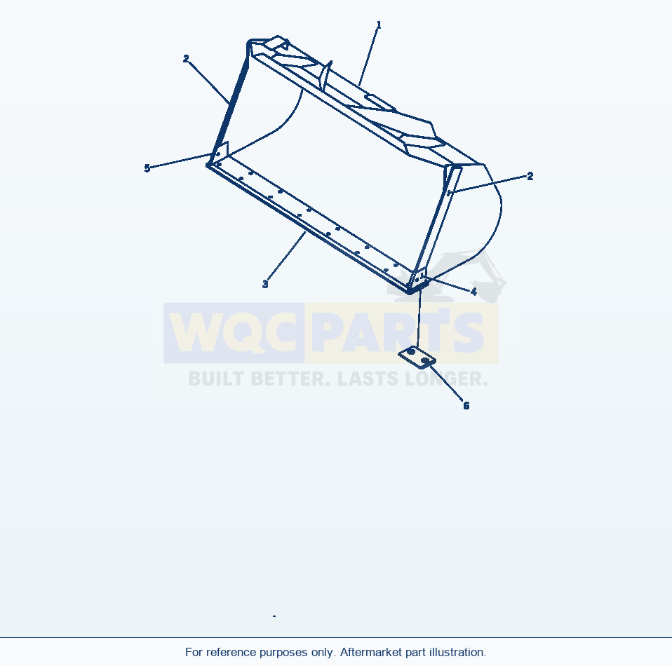 Komatsu WA320-1 Loose Material Bucket 3.2m³ Serial 10001-UP parts diagram