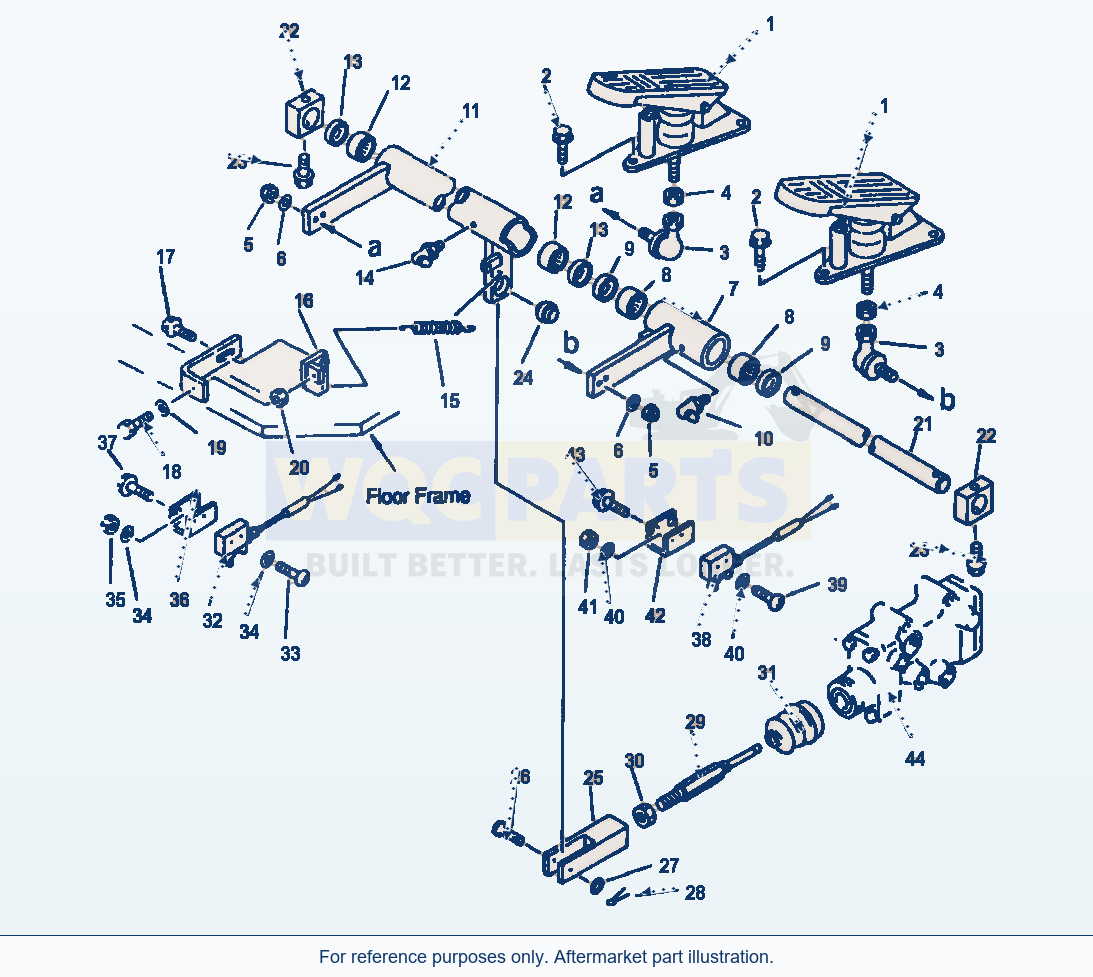 Komatsu WA320-1LC Brake Pedal & Linkage parts diagram