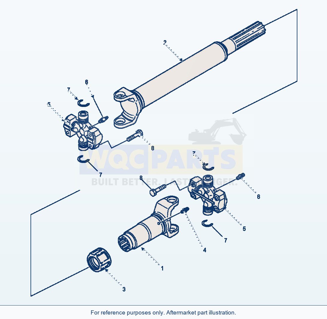 Komatsu WA320-1LC Drive Shaft Center parts diagram