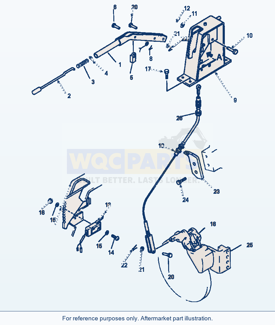 Komatsu WA320-1LC Parking Brake Control parts diagram