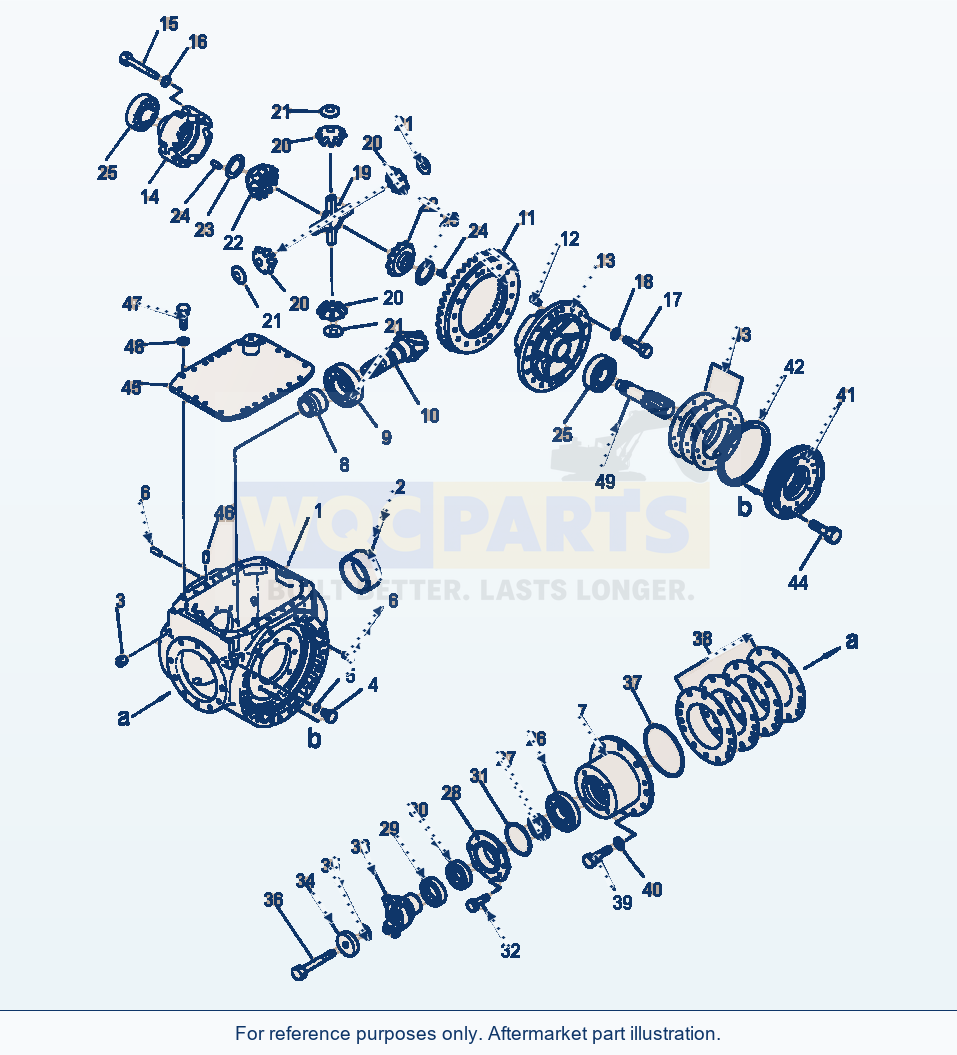 Komatsu WA320-1LC Rear Differential parts diagram