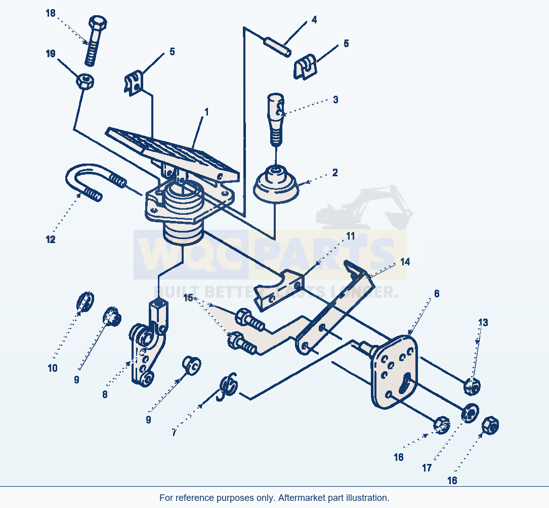 Komatsu WA320-1LC Accelerator Pedal parts diagram