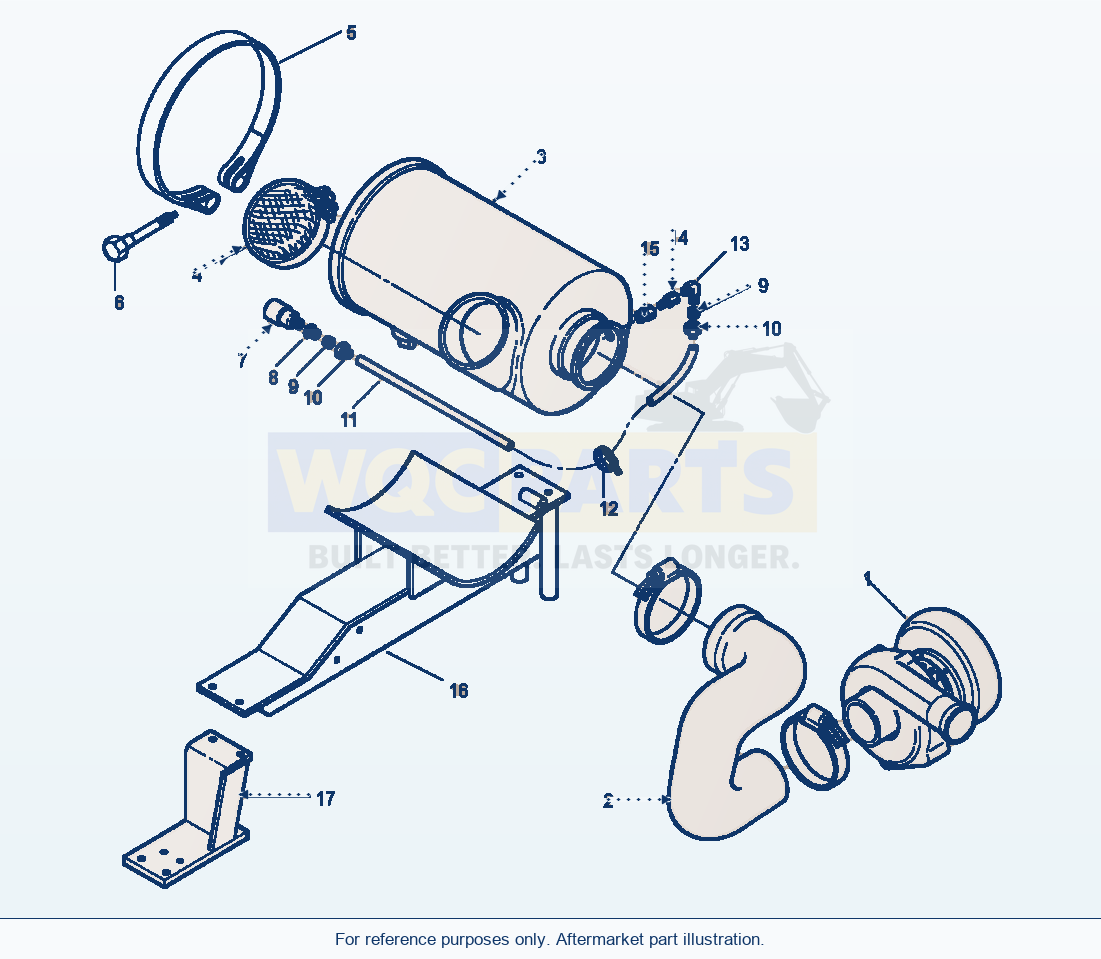 Komatsu WA320-1LC Air Intake System parts diagram
