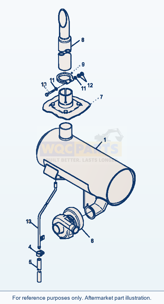 Komatsu WA320-1LC Ehaust System parts diagram