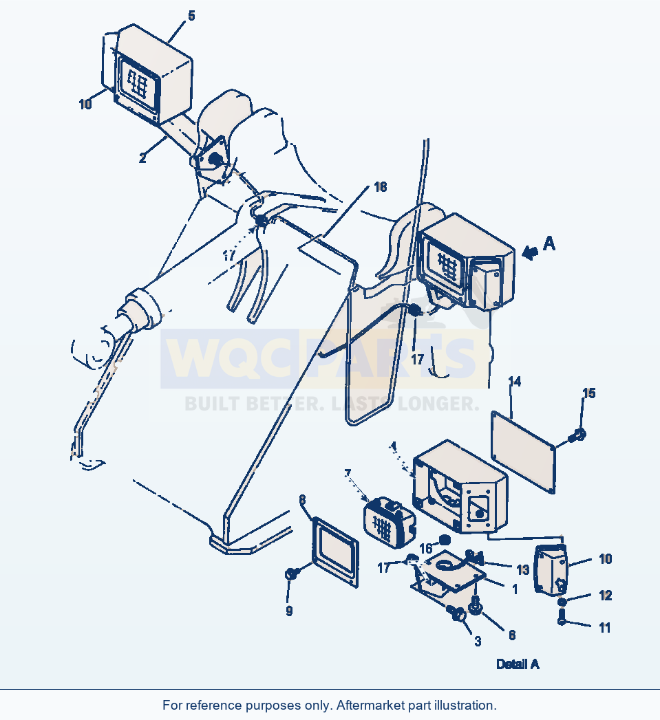 Komatsu WA320-1LC Electrical System (Front Lamp) parts diagram