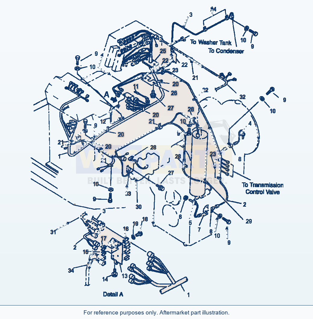 Komatsu WA320-1LC Electrical System (Main Line) parts diagram