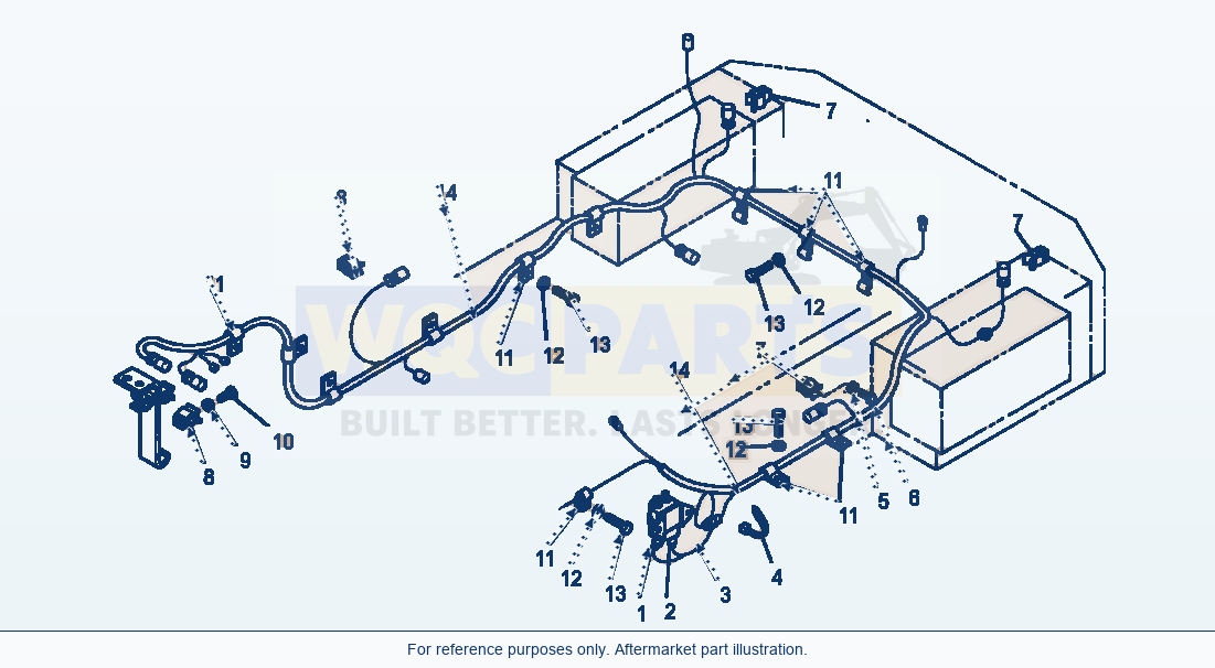 Komatsu WA320-1LC Electrical System (Rear Main Elect. Line) parts diagram