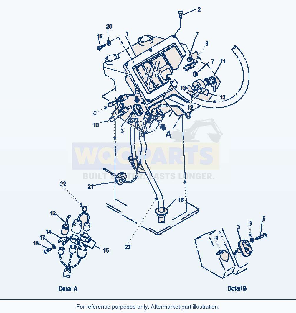 Komatsu WA320-1LC Instrument Panel parts diagram