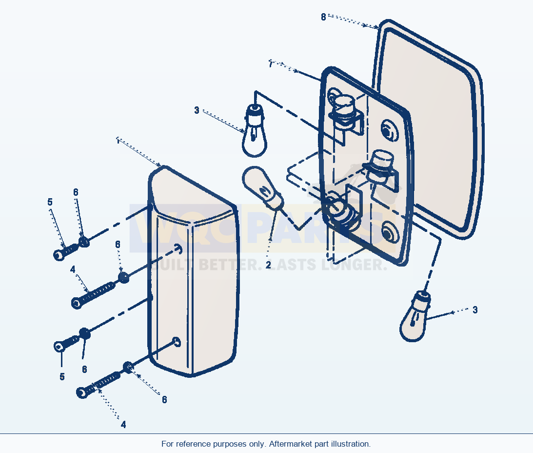 Komatsu WA320-1LC L.H. Turn Signal And Parking Light parts diagram