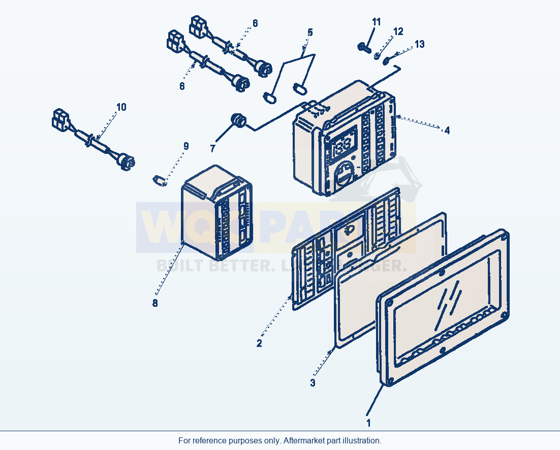 Komatsu WA320-1LC Monitor Panel parts diagram