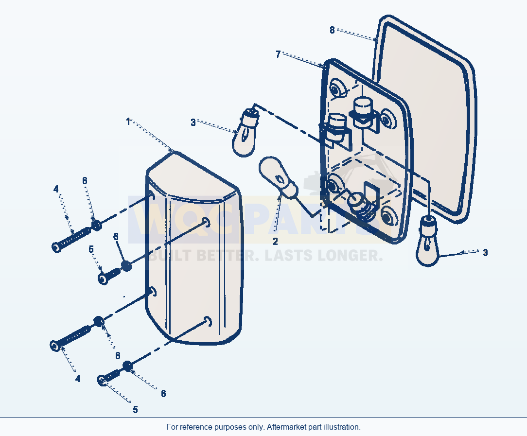 Komatsu WA320-1LC R.H. Turn Signal And Parking Light parts diagram
